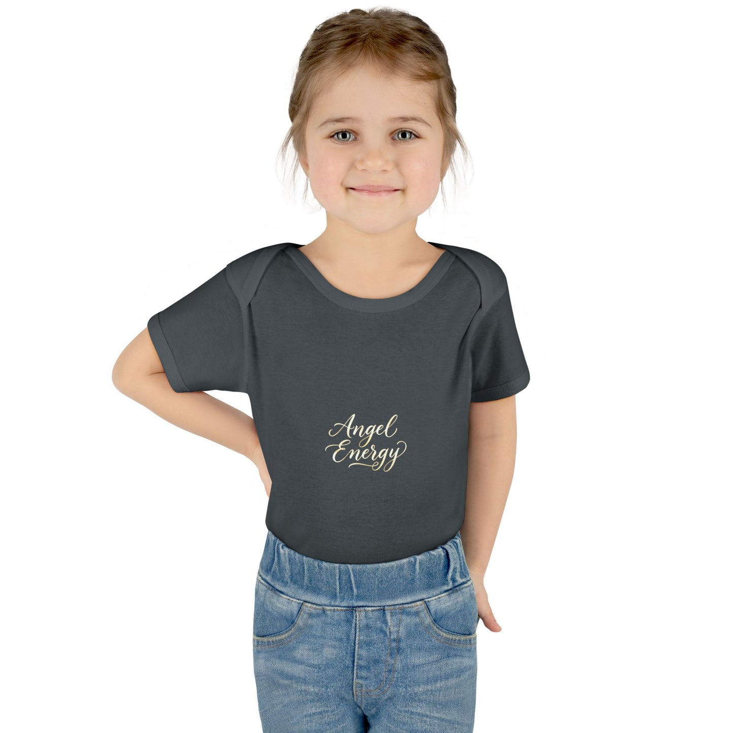 Infant Bodysuit - 'Angel Energy' Cute Baby Onesie (Newborn to 24M)