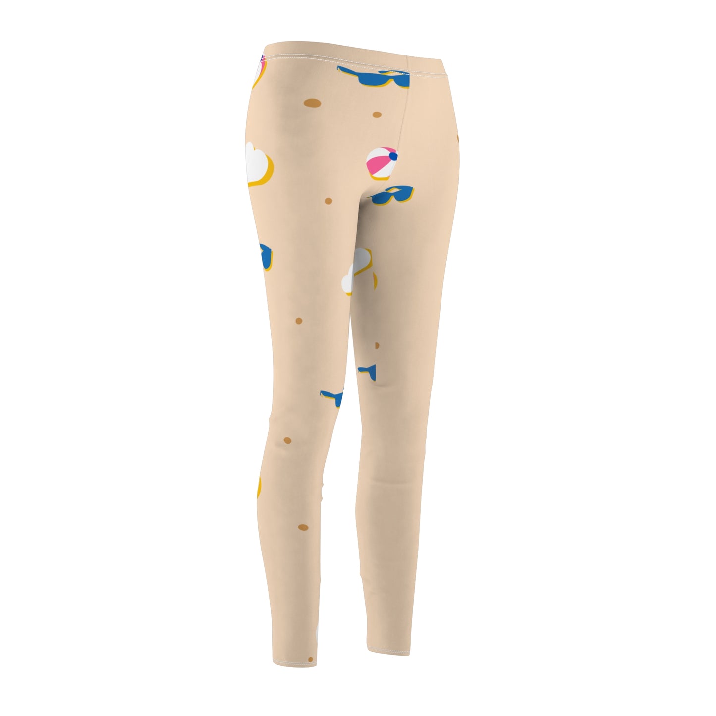 Beach Ball & Sunglasses Leggings — Women’s Summer Casual AOP Leggings