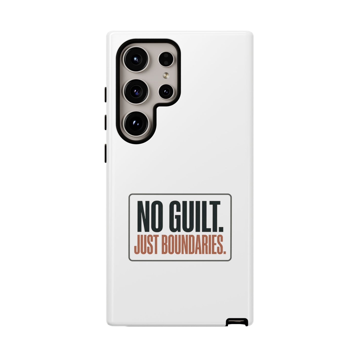 Phone Case — “No Guilt. Just Boundaries.” Motivational Protective Case