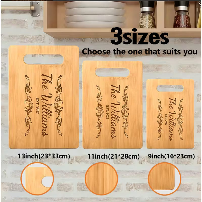 Personalized Engraved Cutting Board | Custom Gift for Moms, Wives & Grandmothers