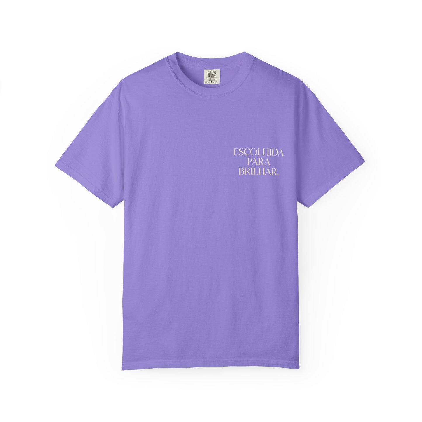 T-shirt tingida em peça "Escolhida Para Brilhar"