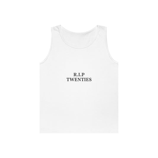 R.I.P. Twenties Tank Top — Funny Millennial Nostalgia Graphic Tank