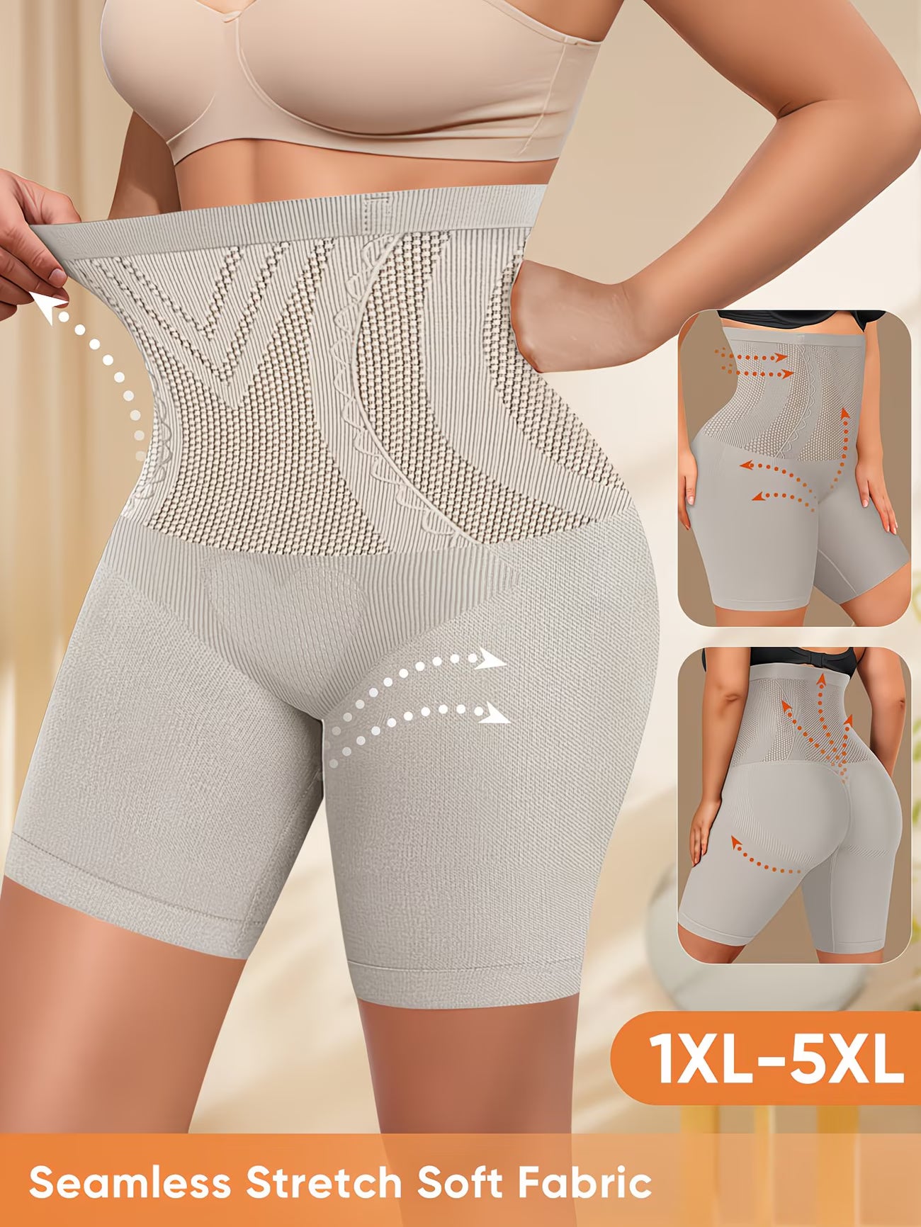 CurveControl™ Plus Size High-Waist Shaping Underwear | Tummy Control & Butt Lift Seamless Briefs
