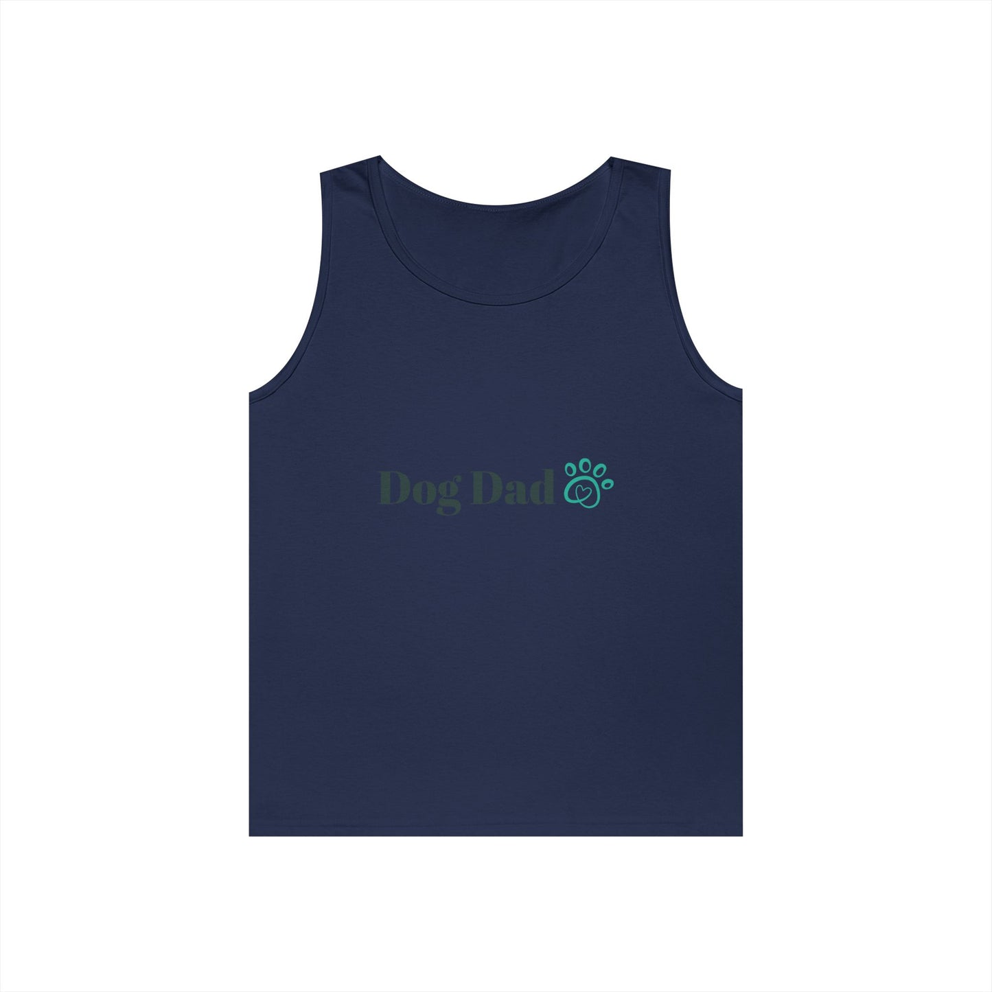 Dog Dad Tank Top — Minimal Paw Print Men’s Summer Tee