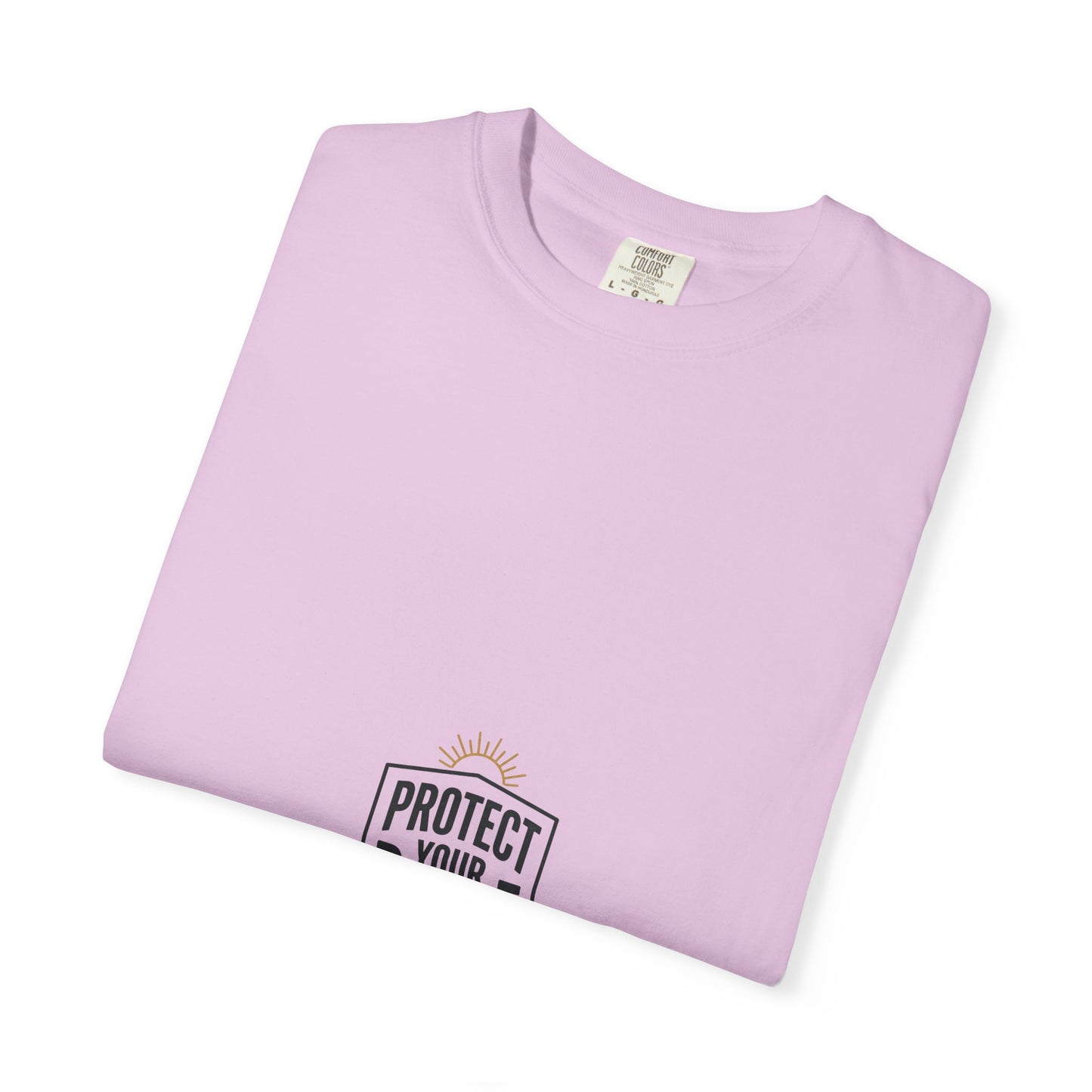 Protect Your Peace T-Shirt — Minimal Shield Graphic, Inspirational Casual Tee
