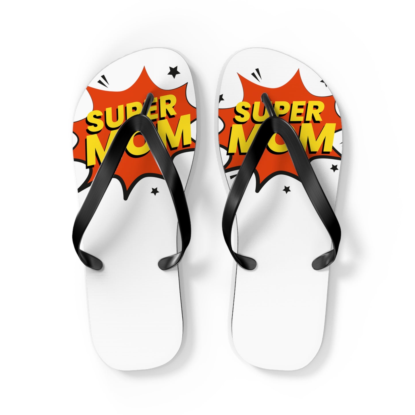 Super Mom Flip Flops — Comic Pop Art Mother's Day Beach Sandals