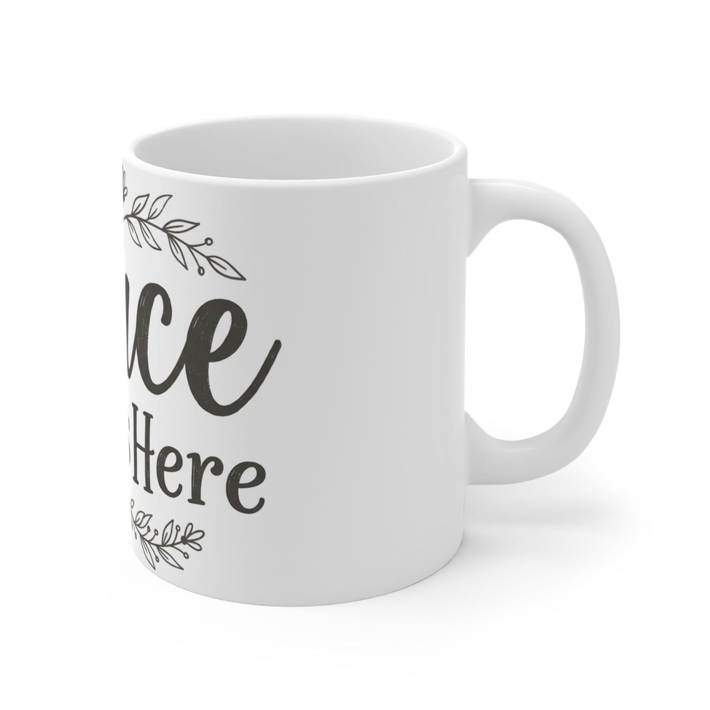 Grace Lives Here Ceramic Mug — Inspirational Script Coffee Cup, Faith Home Decor Gift (11oz)