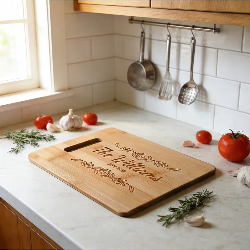 Personalized Engraved Cutting Board | Custom Gift for Moms, Wives & Grandmothers