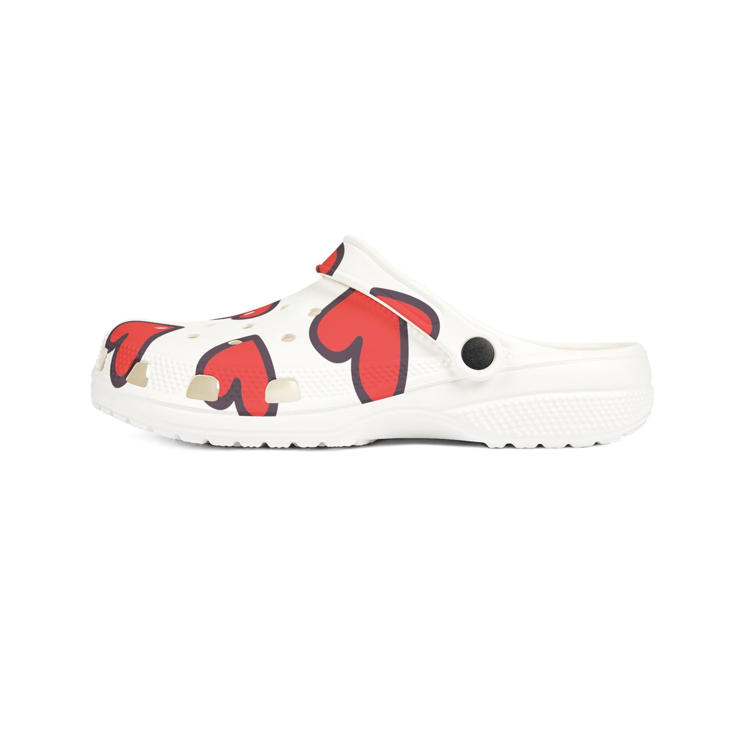 Heart Pattern EVA Foam Clogs - Lightweight Slip-On Garden Shoes