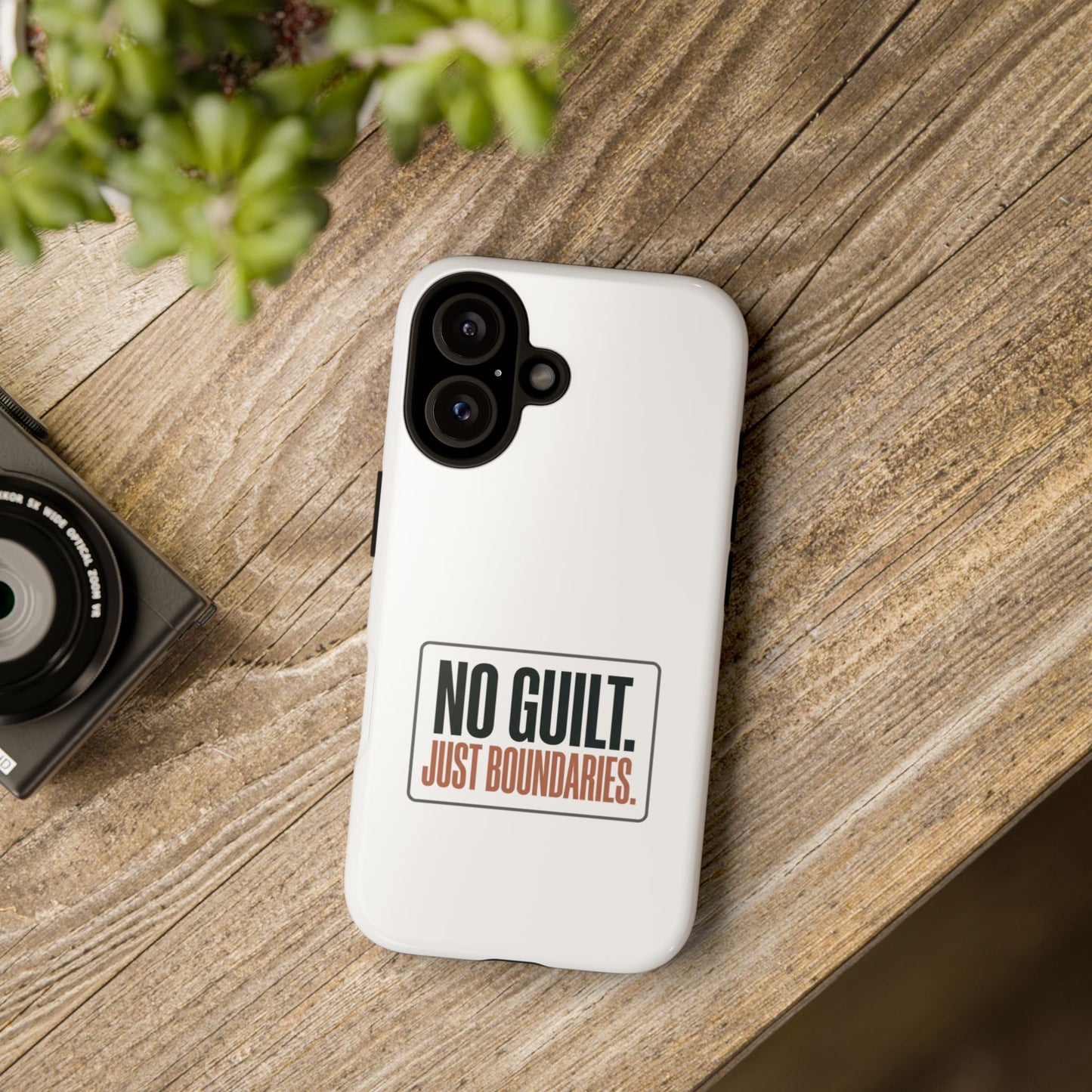Phone Case — “No Guilt. Just Boundaries.” Motivational Protective Case