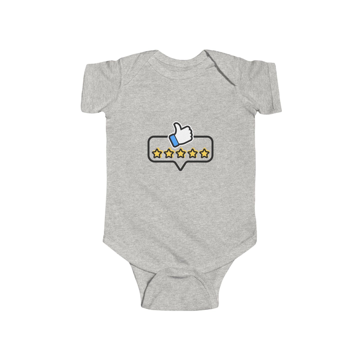 Baby Onesie — 5-Star Thumbs Up Rating Graphic