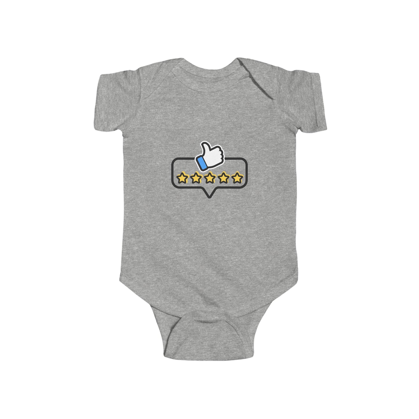 Baby Onesie — 5-Star Thumbs Up Rating Graphic