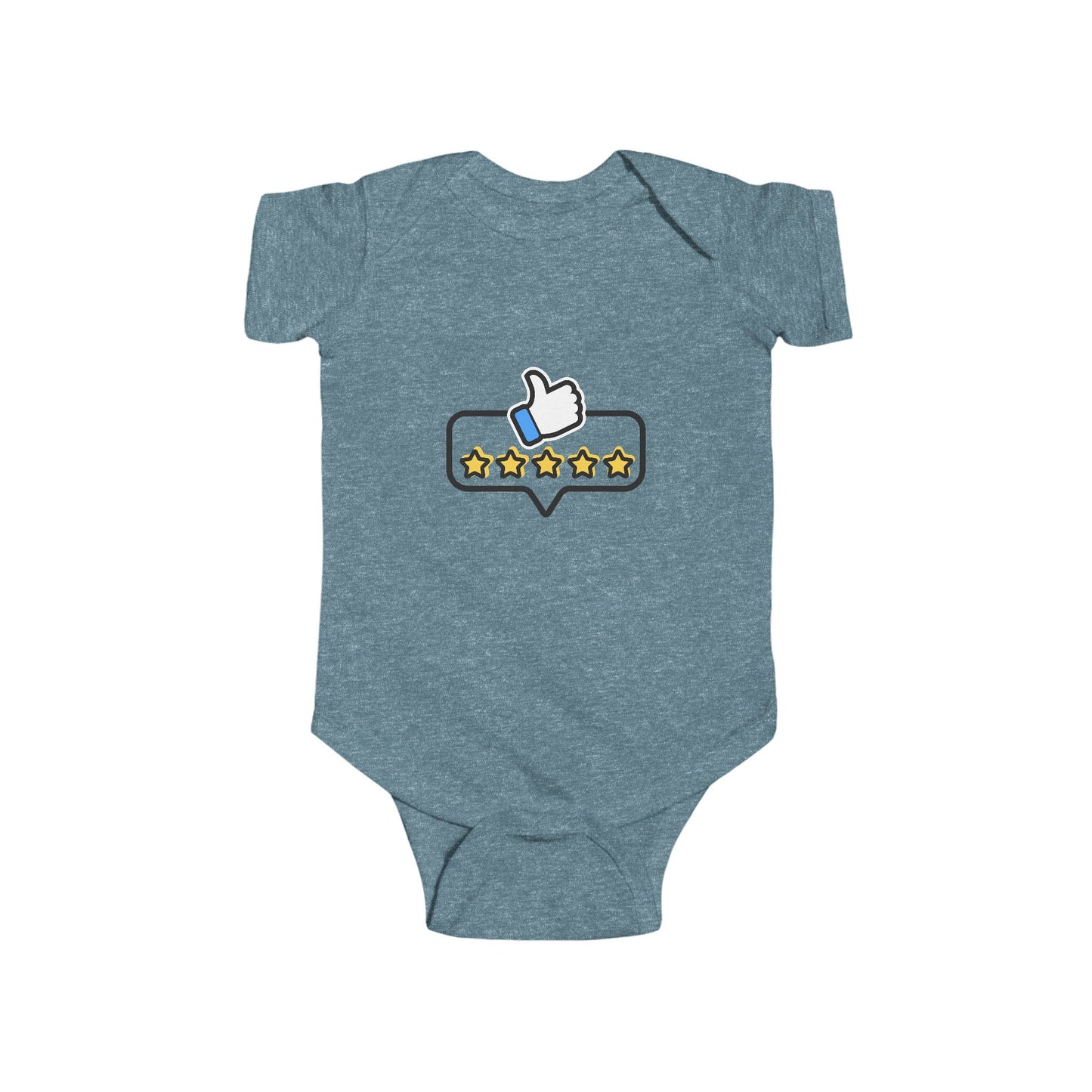 Baby Onesie — 5-Star Thumbs Up Rating Graphic