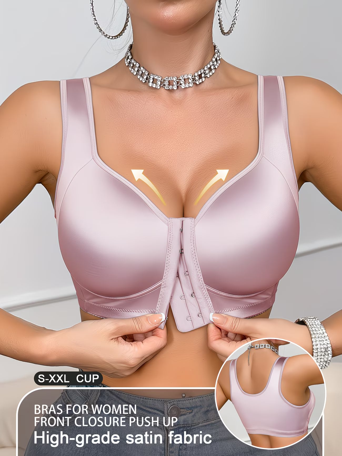SilkGlow™ Seamless Satin Bra | Soft Support Everyday Comfort Bra for Women