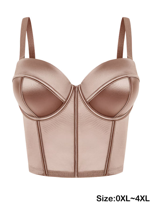 CurveLuxe™ Plus Size Strapless Shaping Bodysuit | Seamless Satin Nude-Feel Body Shaper for Women