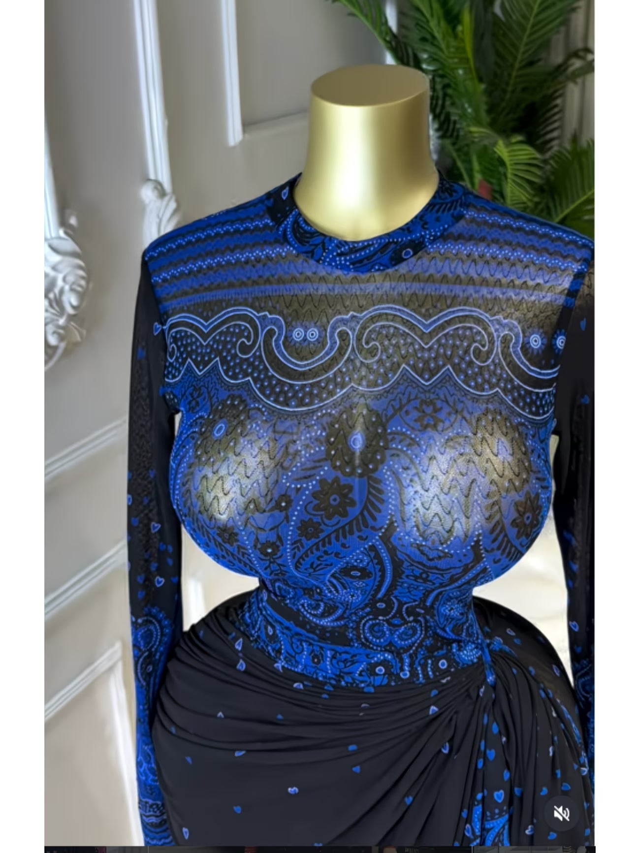 PaisleyMuse™ Ruched Waist Maxi Dress | Paisley Print Long Sleeve Wrap Dress for Women