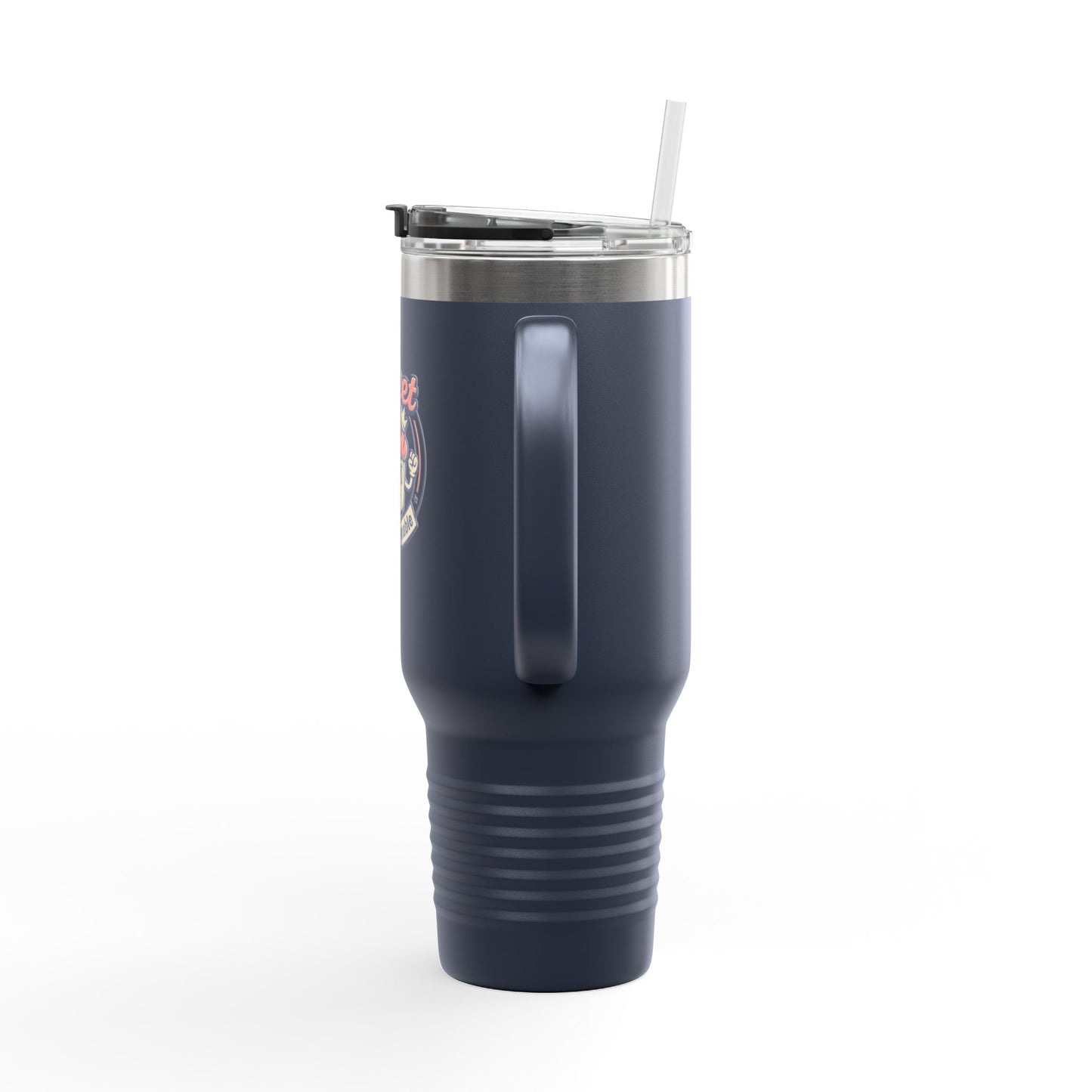 40oz Insulated Travel Mug — "Sweet but Unstoppable" Retro Dessert Design