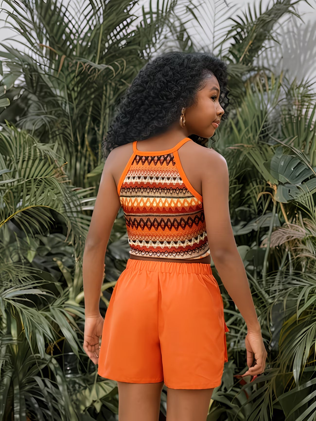 Tropical Breeze™ 2-Piece Summer Set | Asymmetrical Cami & Cargo Shorts Outfit for Women