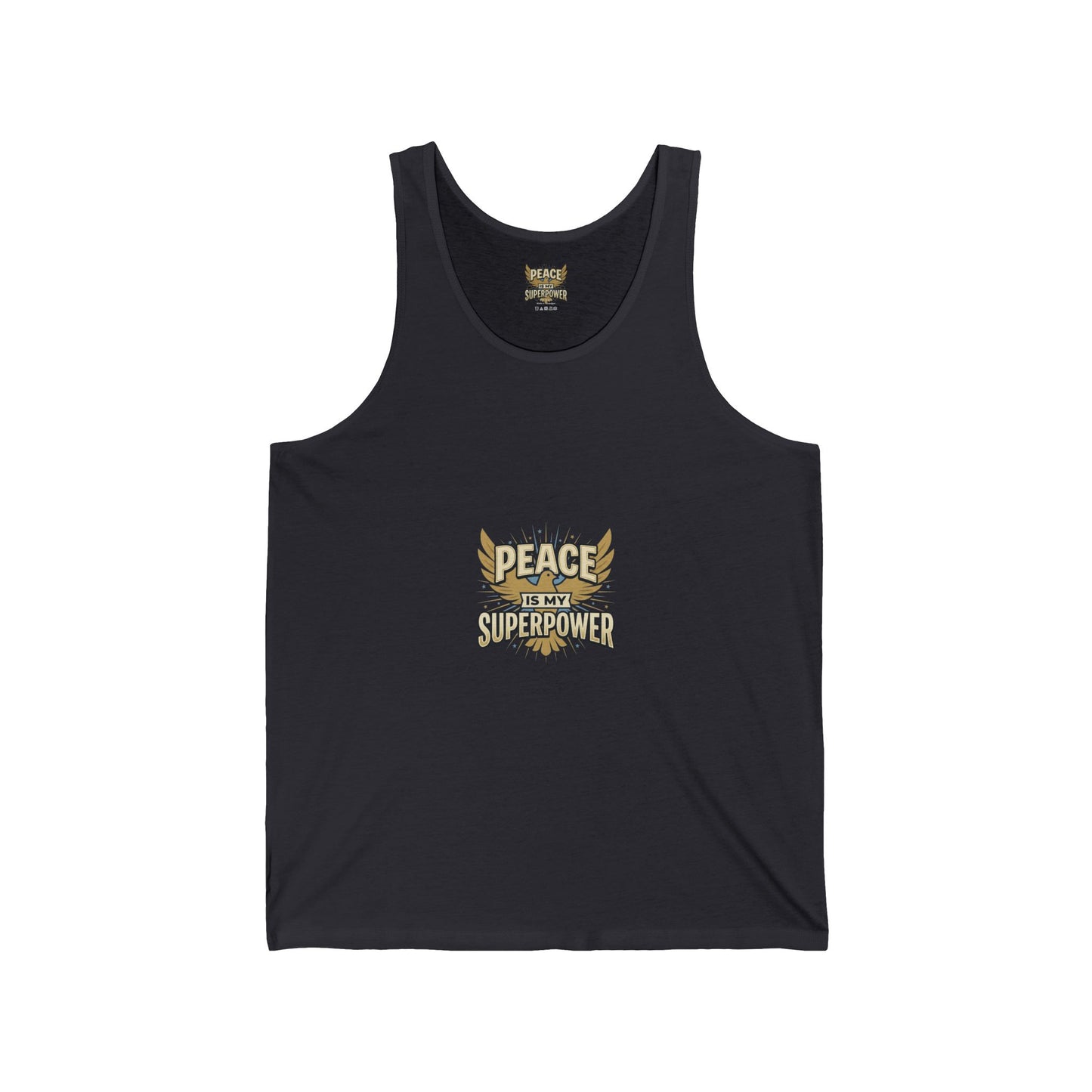 Tank Top — "Peace Is My Superpower" Graphic Fitness Tank