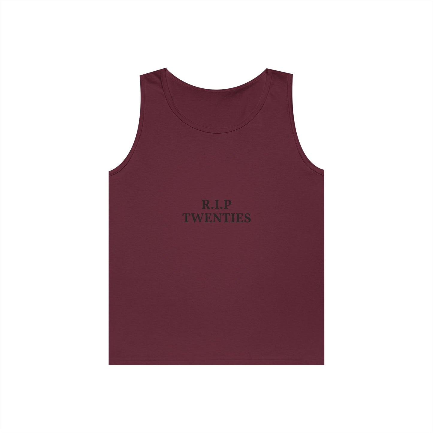 R.I.P. Twenties Tank Top — Funny Millennial Nostalgia Graphic Tank