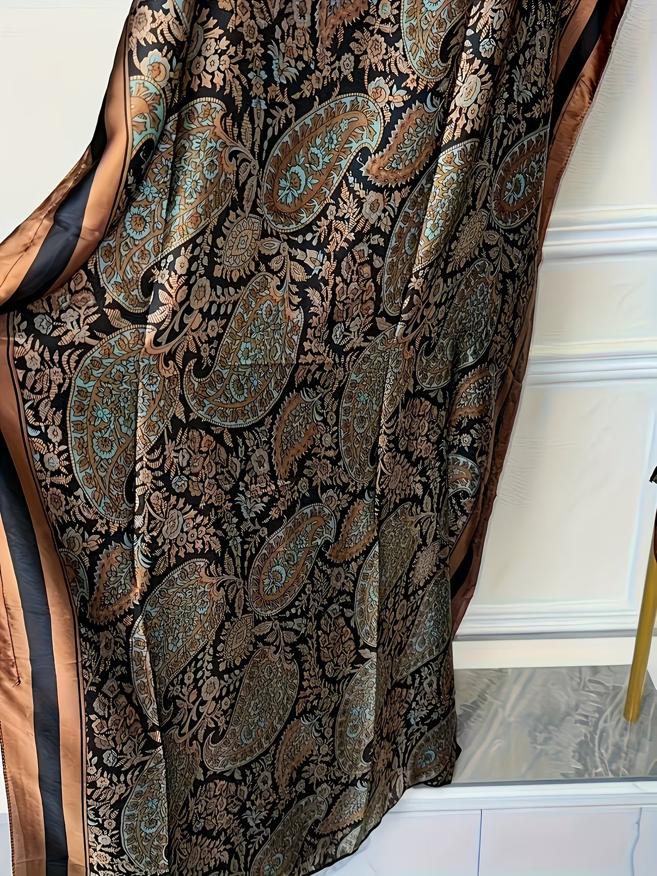 NoorLuxe™ Summer Kaftan Abaya | Elegant Belted Modest Maxi Dress for Women