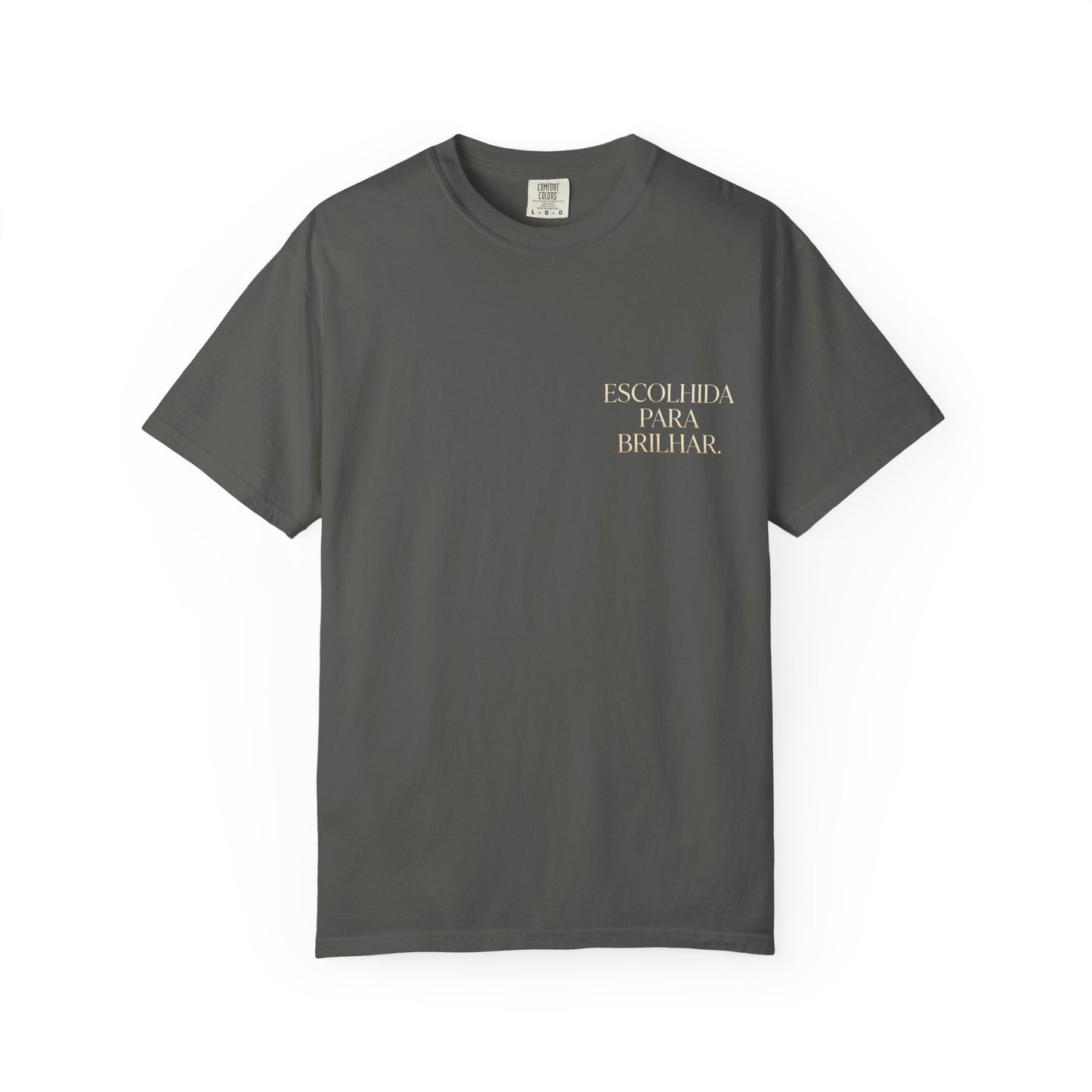 T-shirt tingida em peça "Escolhida Para Brilhar"