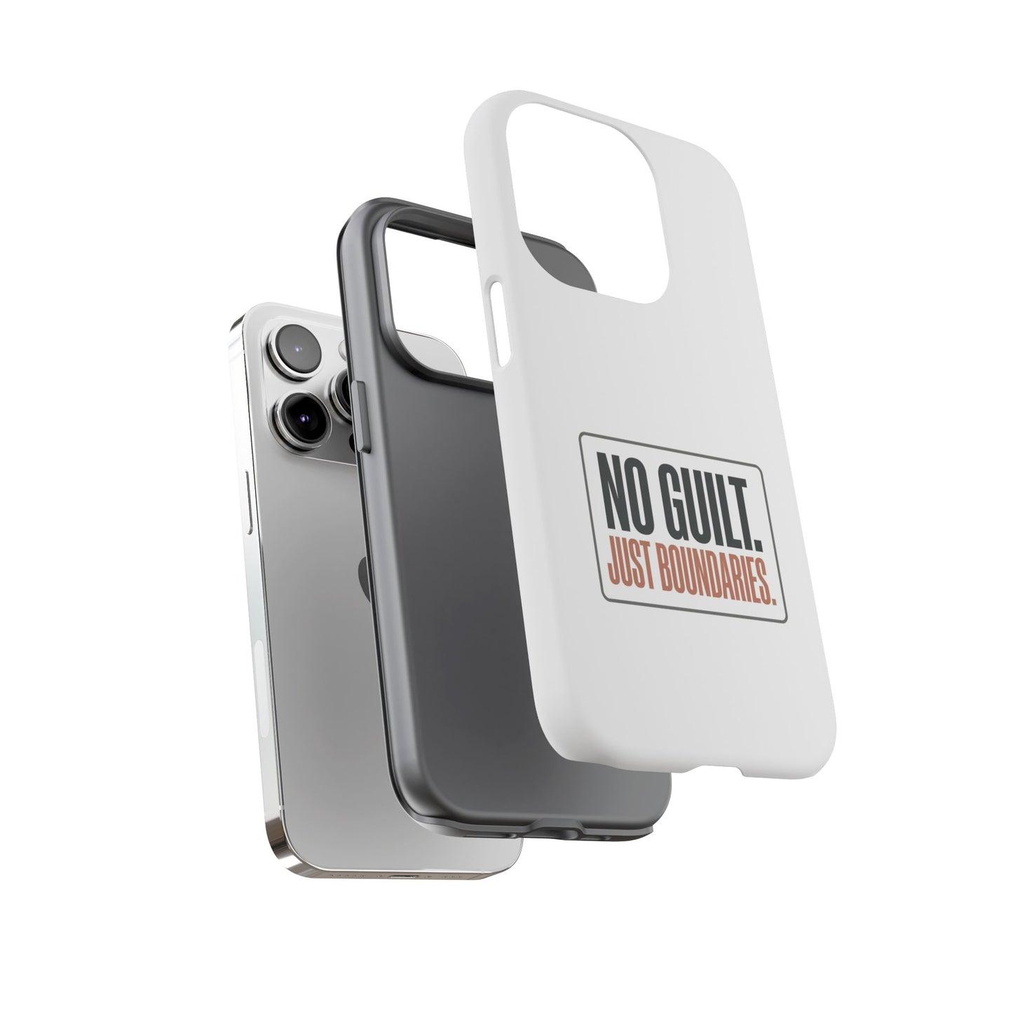 Phone Case — “No Guilt. Just Boundaries.” Motivational Protective Case