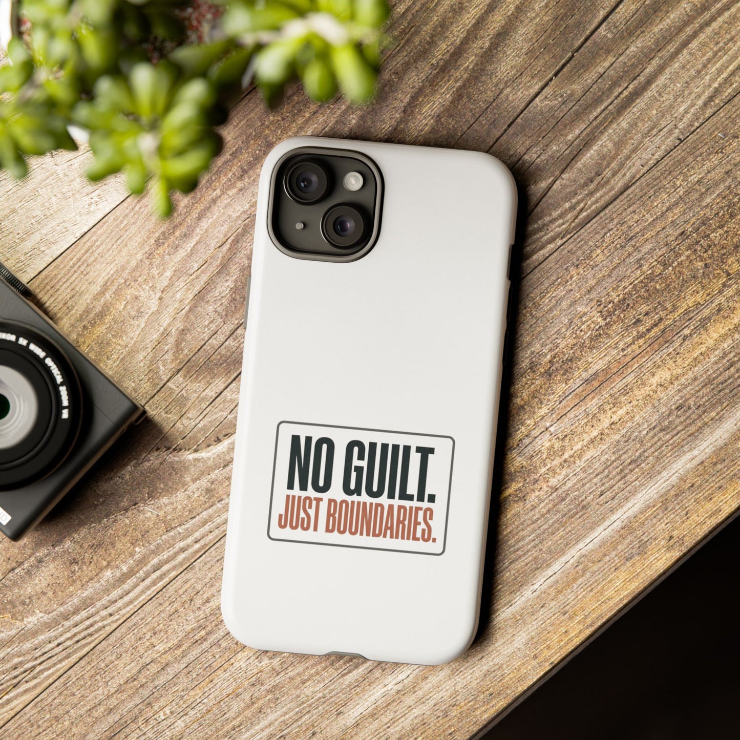 Phone Case — “No Guilt. Just Boundaries.” Motivational Protective Case