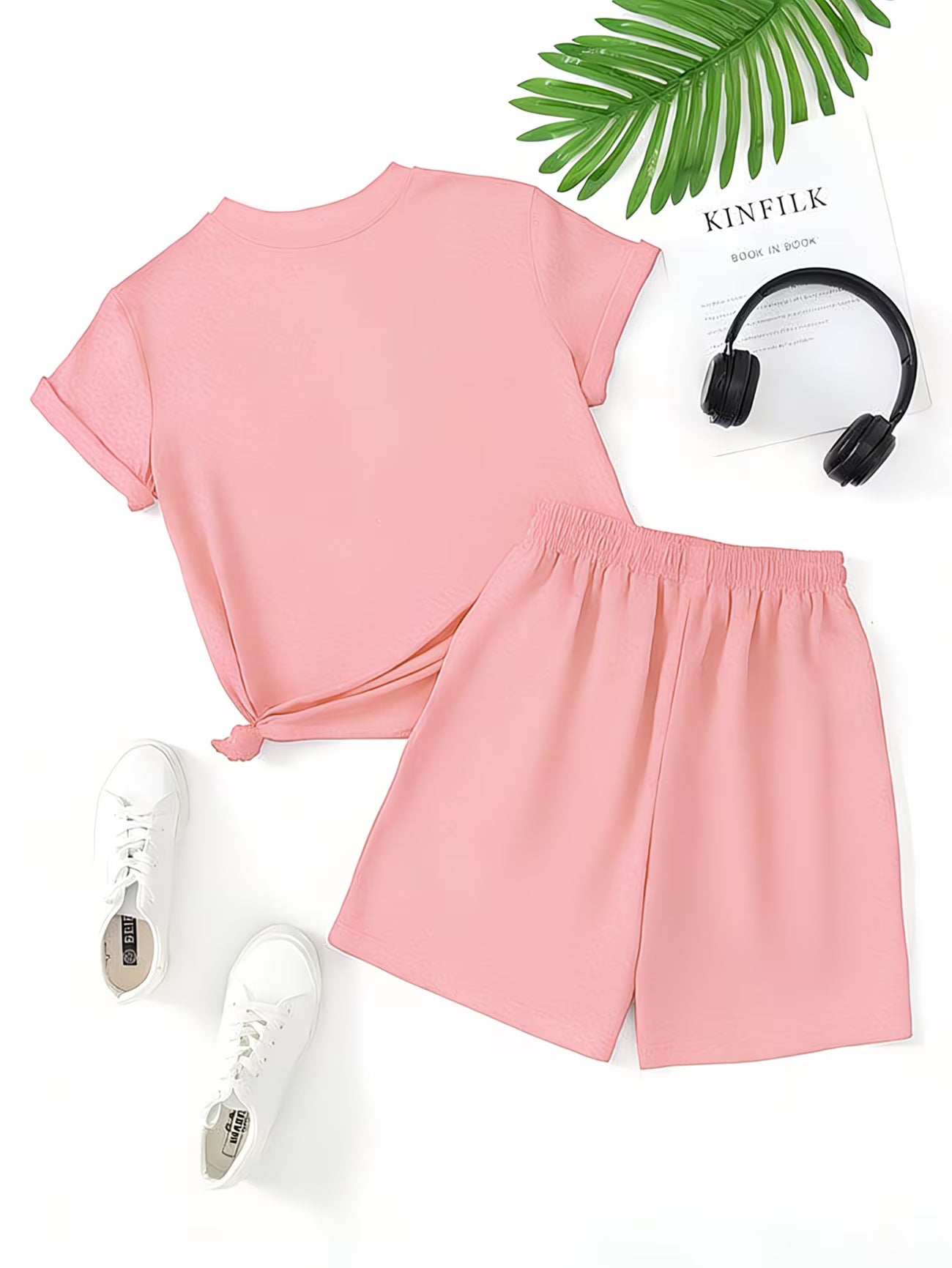 UrbanEase™ 2-Piece Shorts Set | Round Neck Letter Print Casual Sporty Outfit for Women