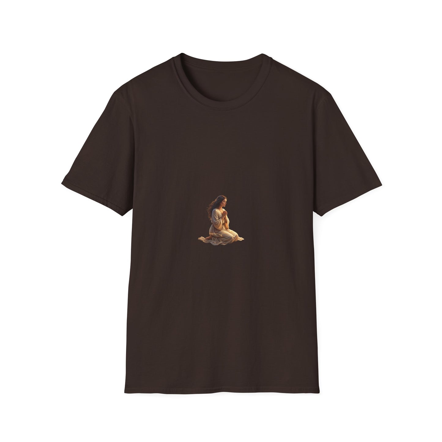 Meditating Woman Minimalist Yoga T-Shirt — Mindful Meditation Tee