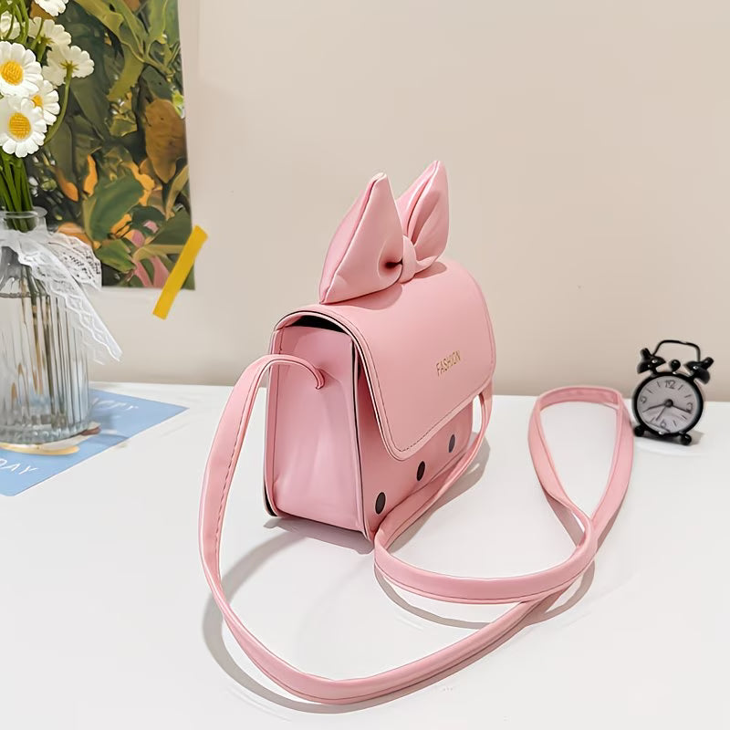 Polka Charm™ Custom Name Crossbody Bag | Bow Detail Polka Dot Shoulder Handbag