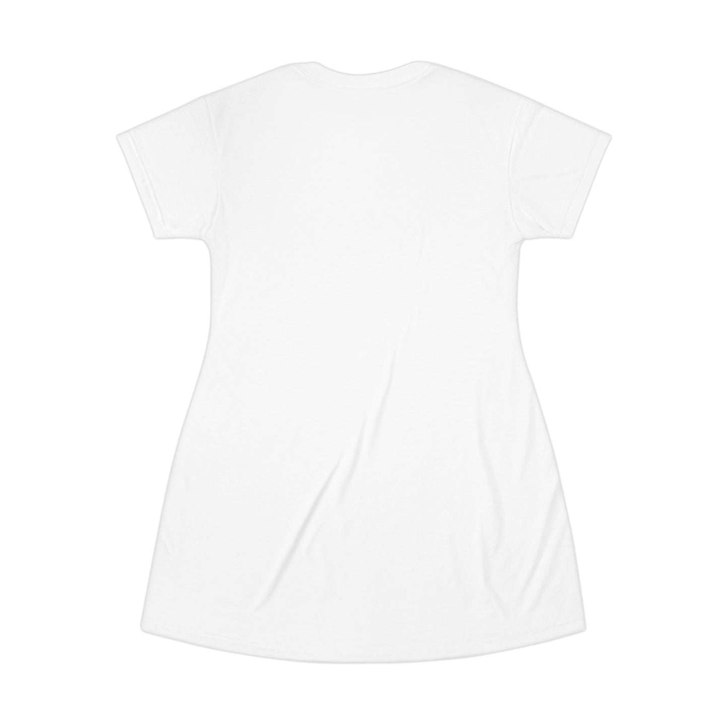 Star-Eyed Dog T-Shirt Dress — Playful Puppy Graphic AOP