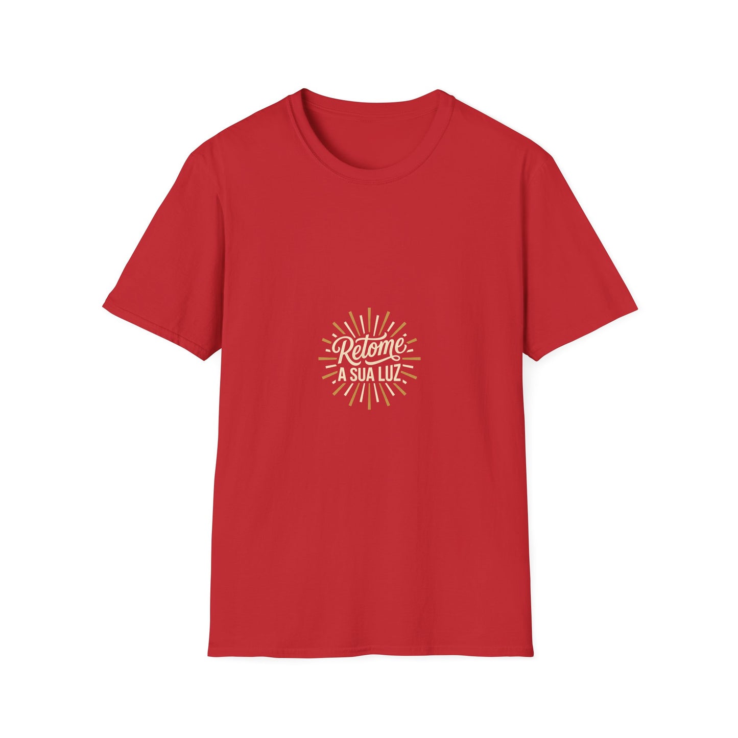 Camiseta — "Retome a sua luz" (Estampa Sunburst)