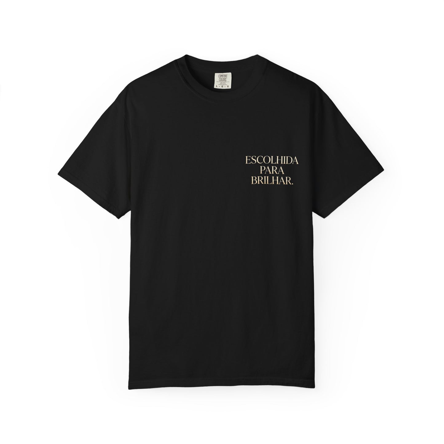 T-shirt tingida em peça "Escolhida Para Brilhar"