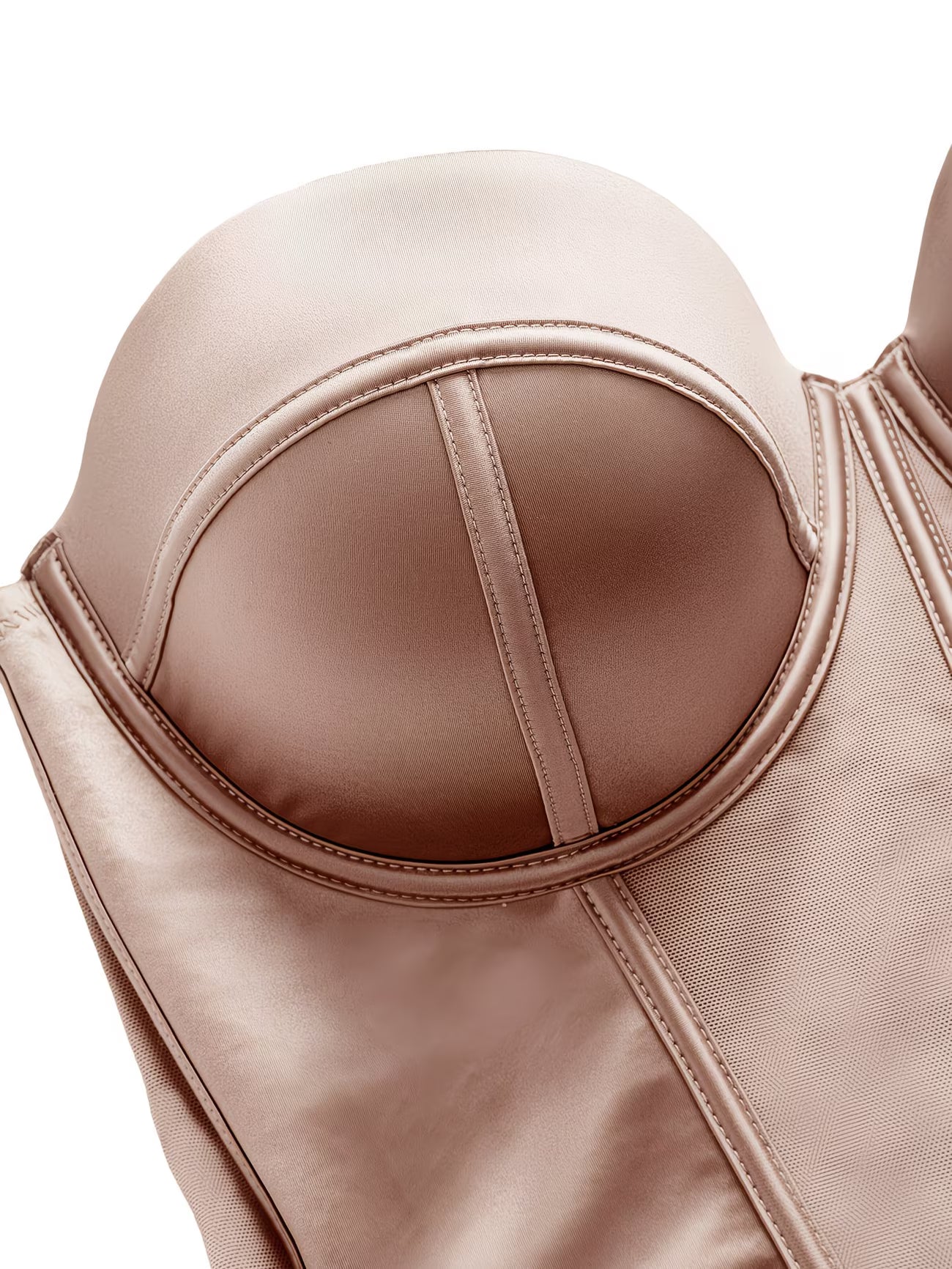 CurveLuxe™ Plus Size Strapless Shaping Bodysuit | Seamless Satin Nude-Feel Body Shaper for Women