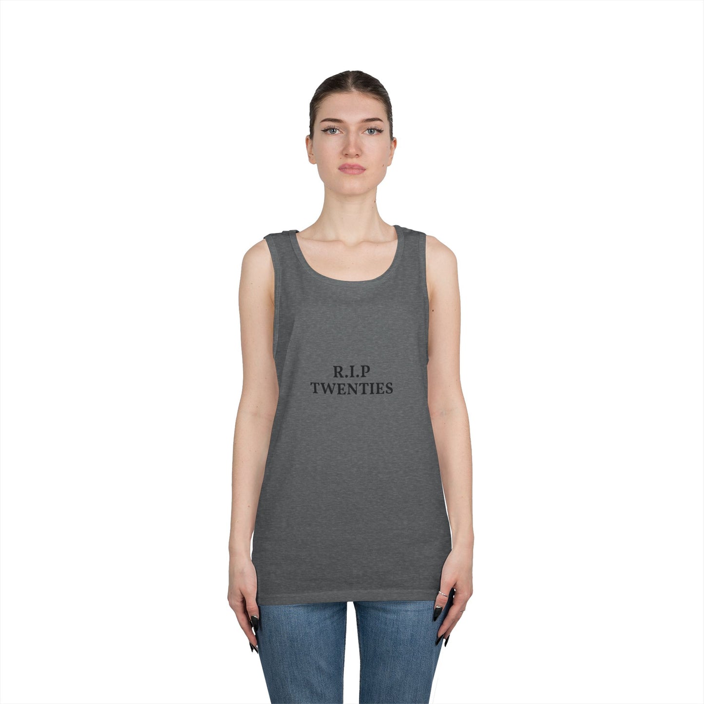 R.I.P. Twenties Tank Top — Funny Millennial Nostalgia Graphic Tank