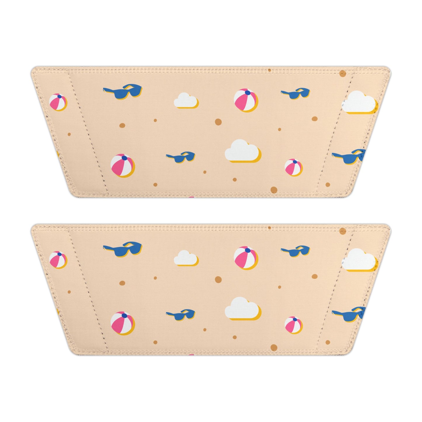 Peach Beach Print Slide Sandals — Women's Removable-Strap Pool Slides