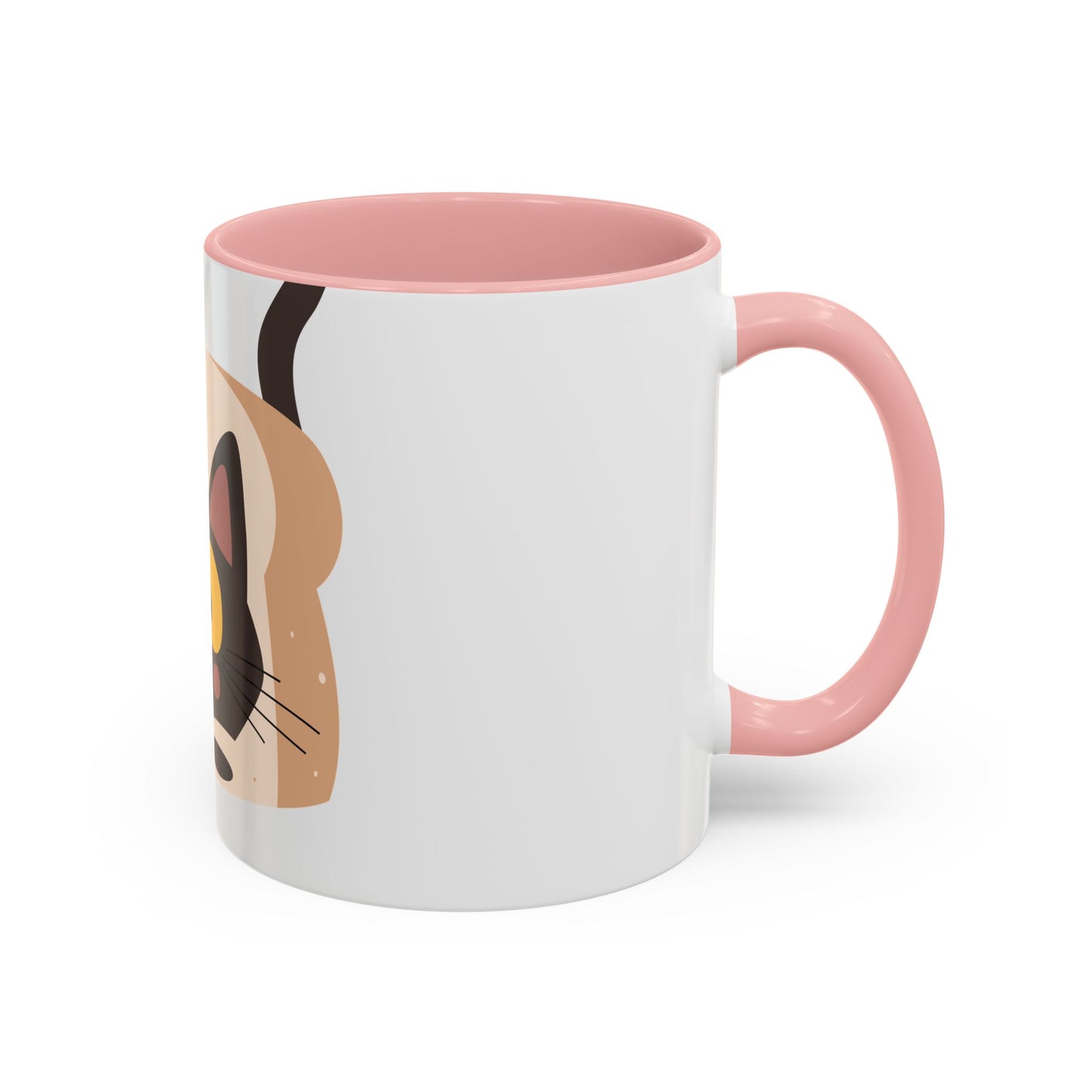 Cat in Toast Accent Coffee Mug – Cute Black Cat Breakfast Mug (11/15oz)