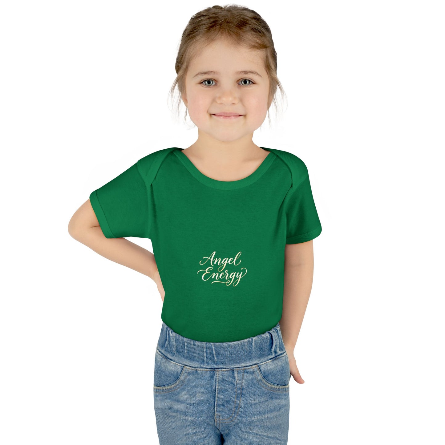Infant Bodysuit - 'Angel Energy' Cute Baby Onesie (Newborn to 24M)