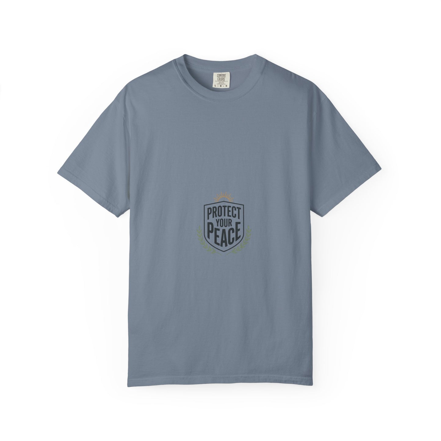 Protect Your Peace T-Shirt — Minimal Shield Graphic, Inspirational Casual Tee