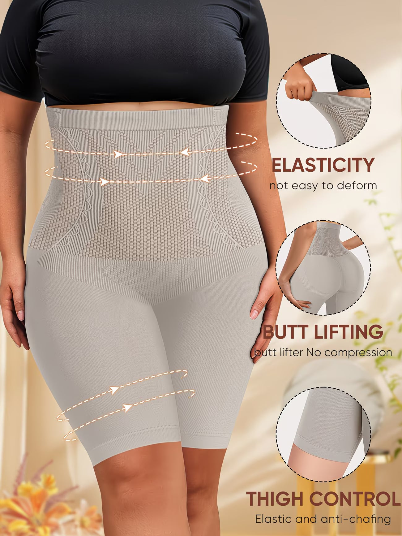 CurveControl™ Plus Size High-Waist Shaping Underwear | Tummy Control & Butt Lift Seamless Briefs