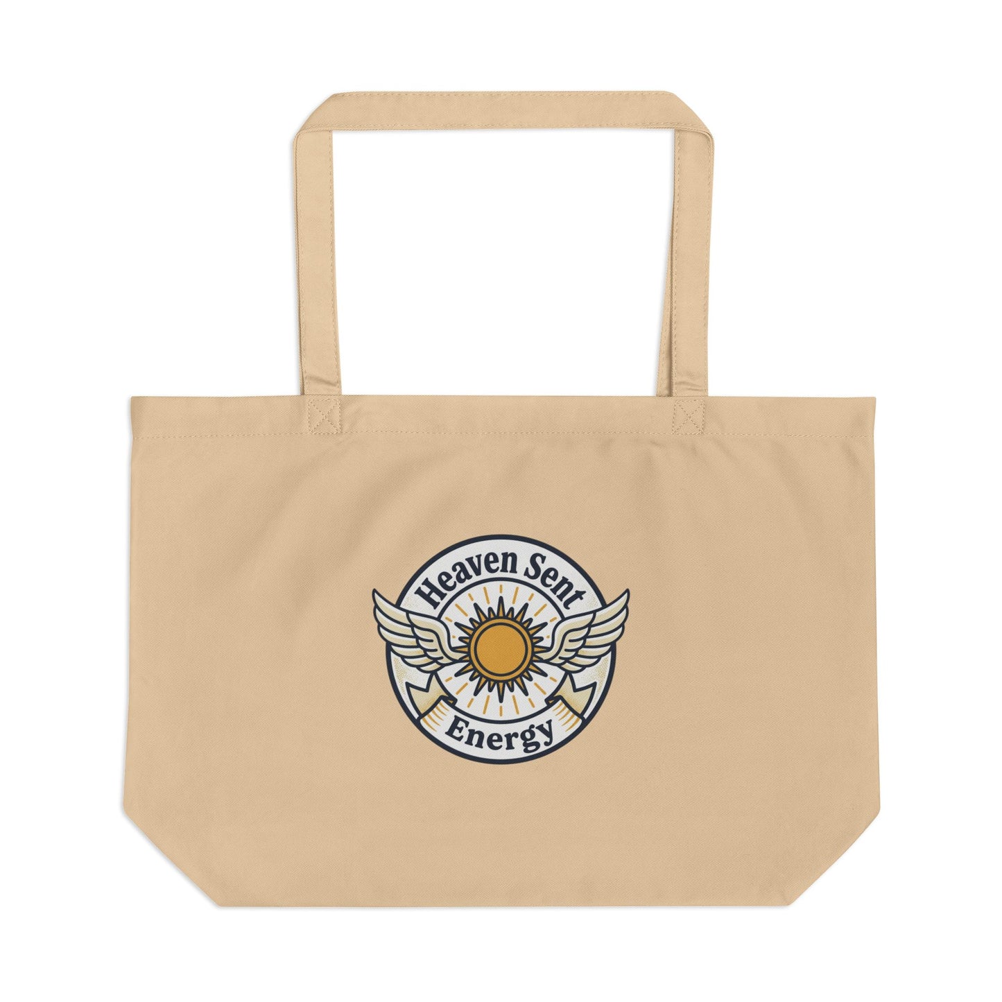 Heaven Sent Energy Sun & Wings Canvas Tote — Eco Market Bag