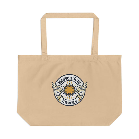 Heaven Sent Energy Sun & Wings Canvas Tote — Eco Market Bag