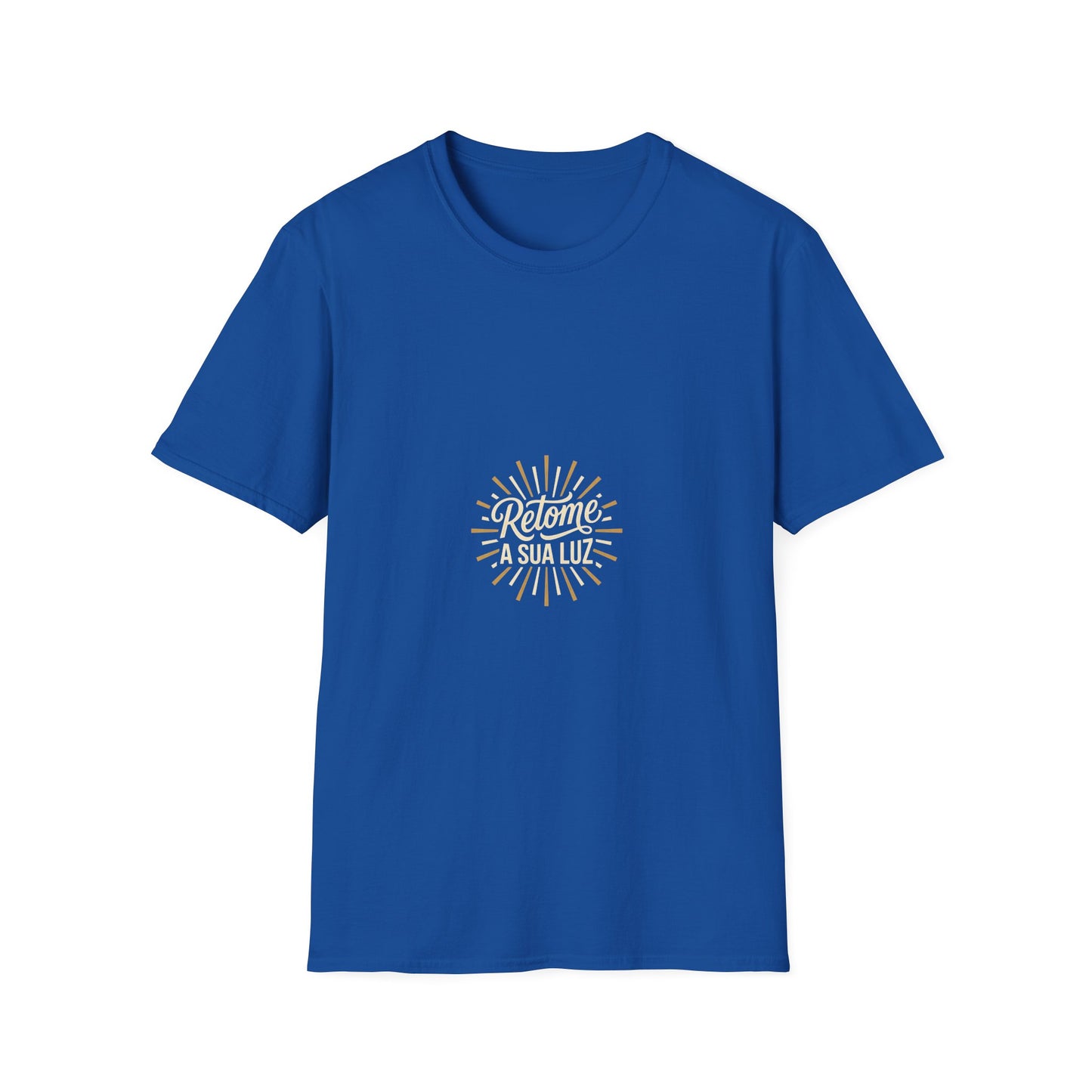 Camiseta — "Retome a sua luz" (Estampa Sunburst)