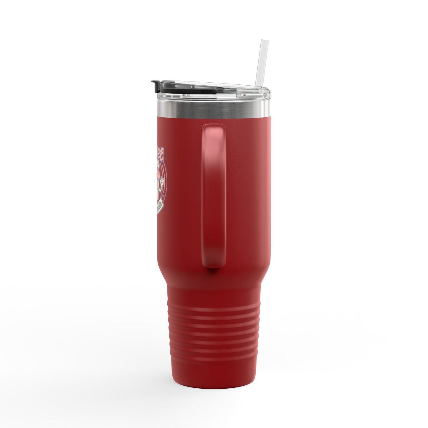 40oz Insulated Travel Mug — "Sweet but Unstoppable" Retro Dessert Design