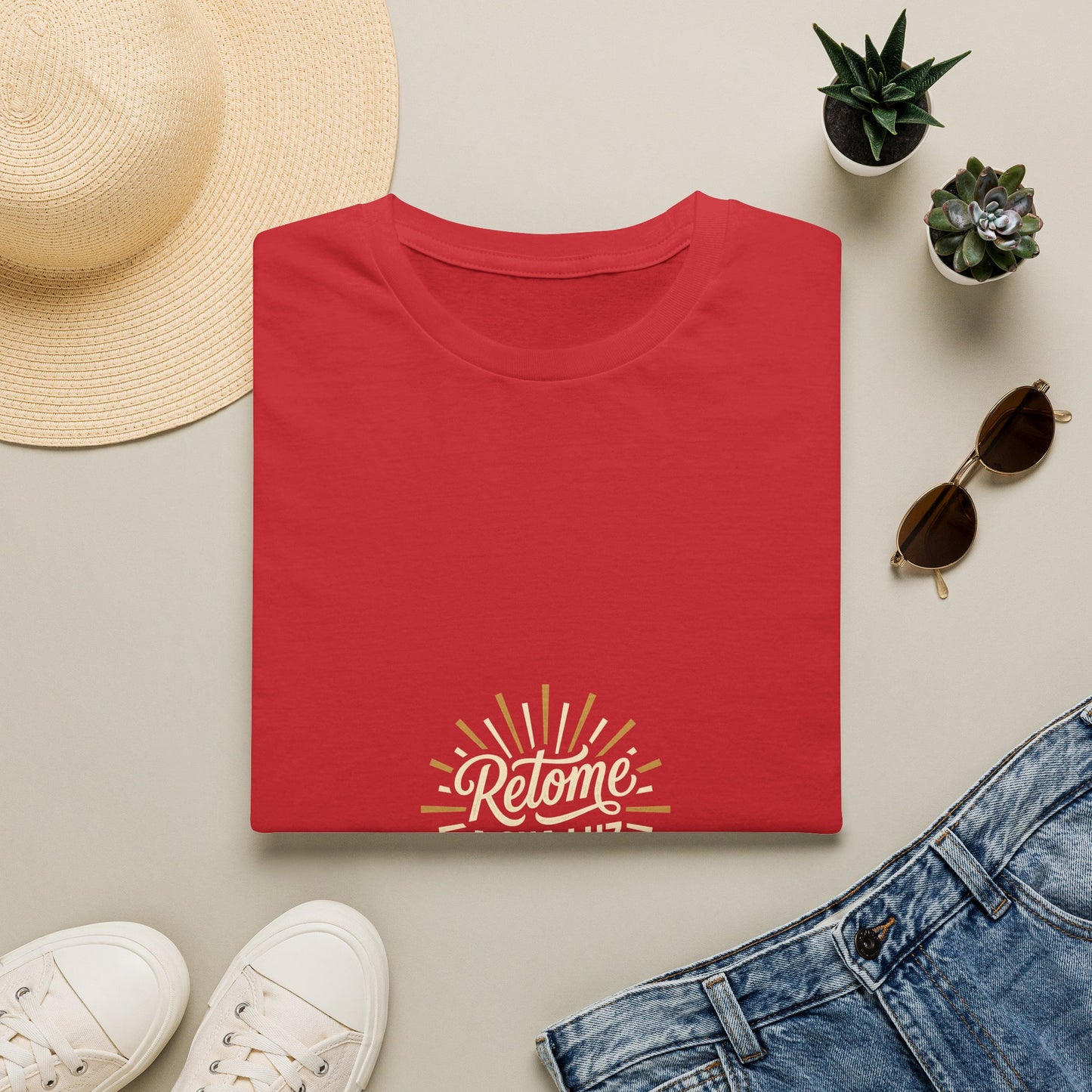 Camiseta — "Retome a sua luz" (Estampa Sunburst)