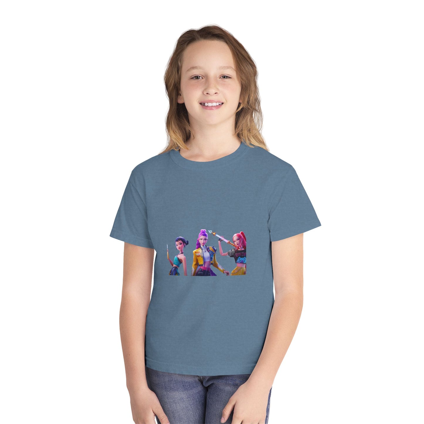 Youth Tee — Colorful Pop Trio Graphic Shirt