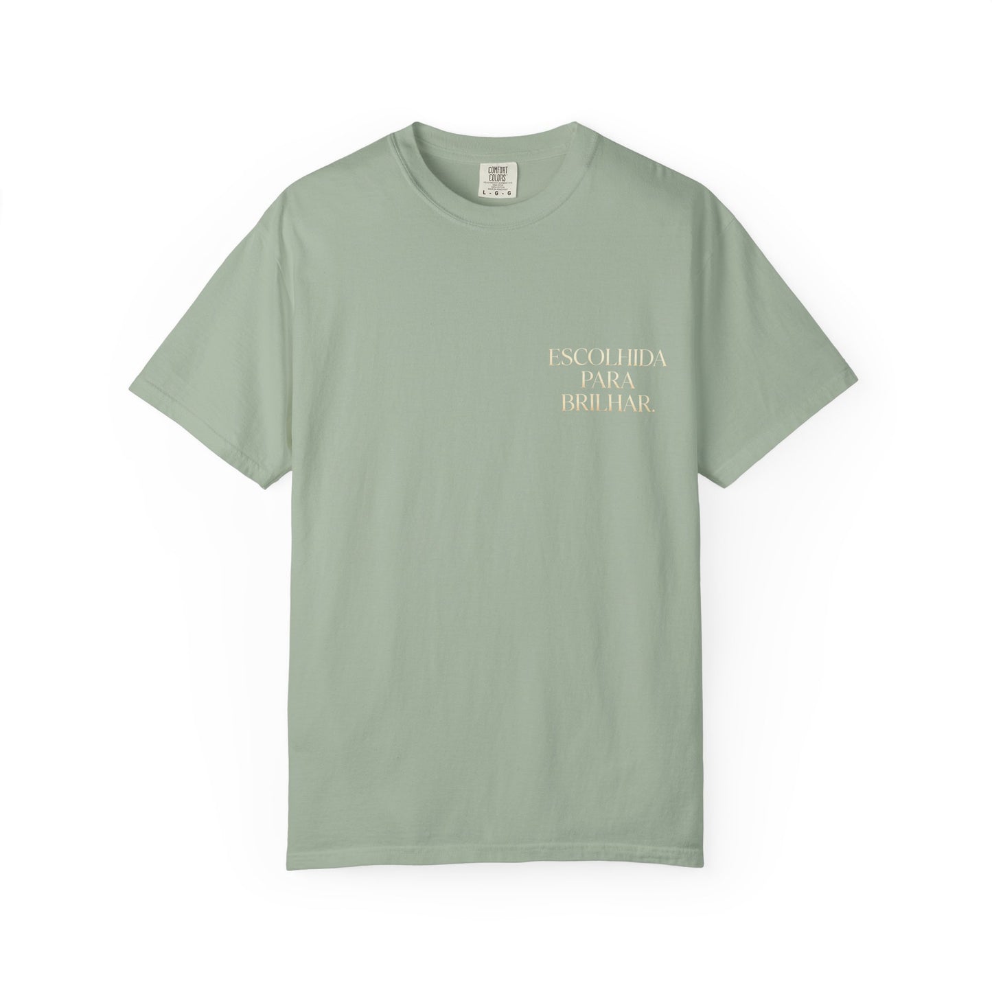 T-shirt tingida em peça "Escolhida Para Brilhar"