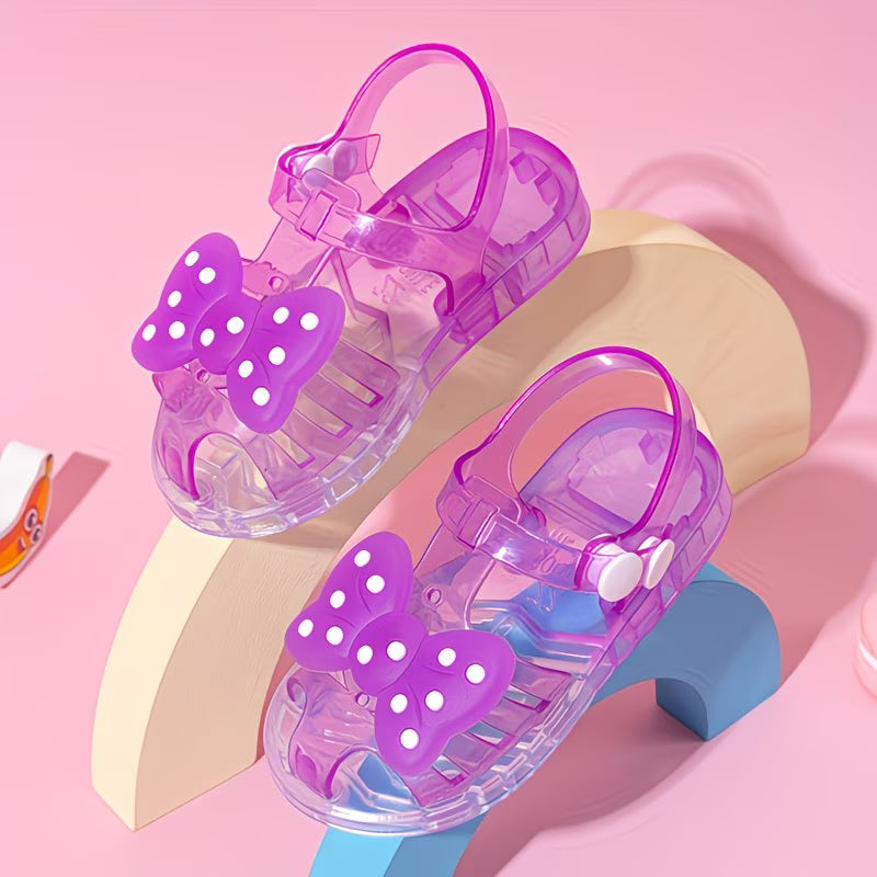 Butterfly Bloom™ Girls Jelly Crystal Sandals | Cute Cartoon Princess Summer Shoes