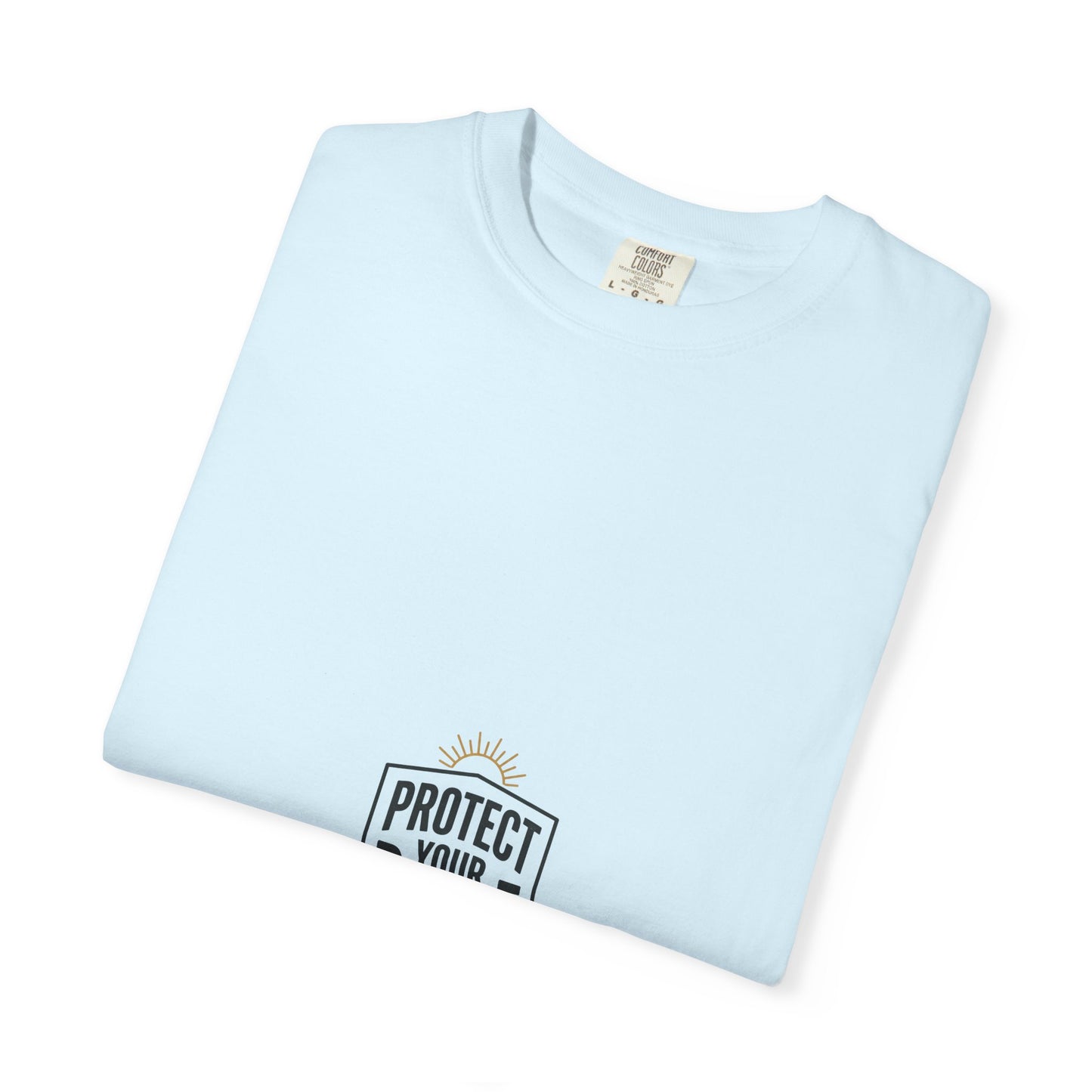 Protect Your Peace T-Shirt — Minimal Shield Graphic, Inspirational Casual Tee